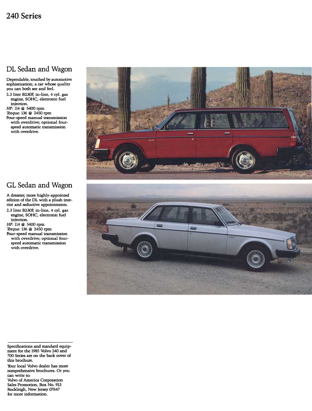 1985 Volvo Full-Line Brochure Page 5
